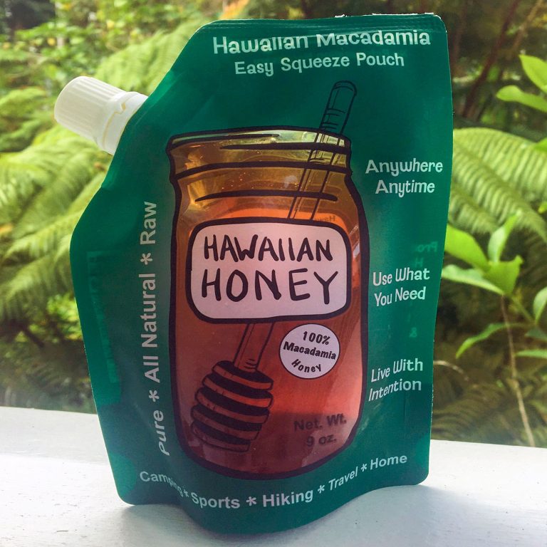 Hawaiian Macadamia Honey Squeeze Pouch Kipimana Hawaiian Granola Co.